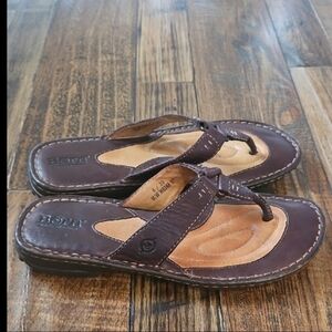 Born Dark Brown Leather Sandals
